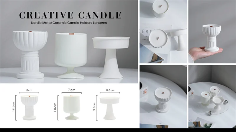 St Future Creative candle Custom Glass Candle Holders