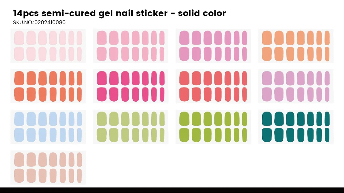 St Future semi-cured gel nail sticker products FSC