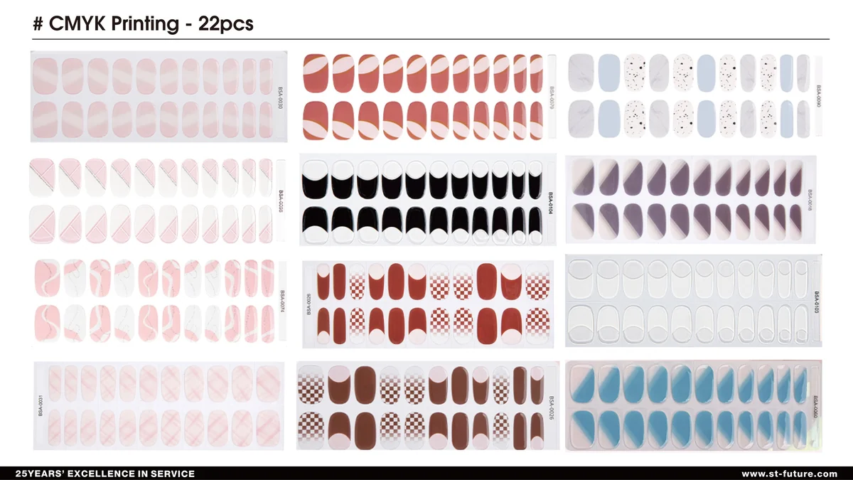 St Future UV Free Gel NAIL Strips OEM / ODM