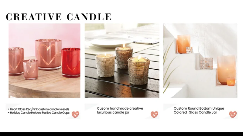 St Future Creative candle Custom Glass Candle Holders